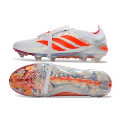 Scarpe da Calcio Adidas Predator Elite Tongue FG Bianco Rosso