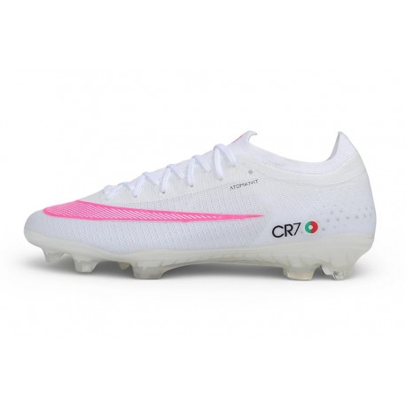 Nike Air Zoom Mercurial Vapor 17 Elite FG CR7 Bianco Rosa