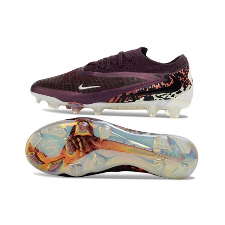 Nike Phantom 6 Elite FG Uomo Borgogna Crush Univ Rosso Fossil