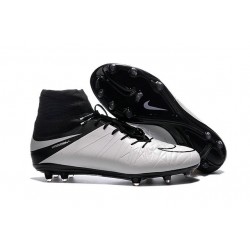 Nuovo 2016 Scarpe Calcio Nike Hypervenom Phantom II FG Pelle Bianco Nero