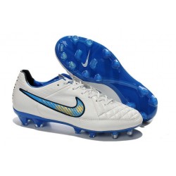 Nike Tiempo Legend V FG Scarpette da Calcio Bianco Blu
