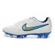 Nike Tiempo Legend V FG Scarpette da Calcio Bianco Blu