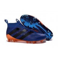 Nuovo Scarpette da Calcio adidas Ace16+ Purecontrol FG/AG Arancio Blu