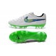Nike Tiempo Legend V FG Scarpette da Calcio Bianco Verde