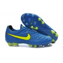 Nike Tiempo Legend V FG Scarpette da Calcio Blu Giallo