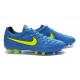 Nike Tiempo Legend V FG Scarpette da Calcio Blu Giallo