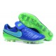 Scarpa Calcio Nuovi Nike Tiempo Legend VI FG Con Tacchetti Blu Verde