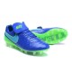 Scarpa Calcio Nuovi Nike Tiempo Legend VI FG Con Tacchetti Blu Verde