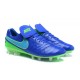 Scarpa Calcio Nuovi Nike Tiempo Legend VI FG Con Tacchetti Blu Verde
