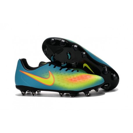 Nike Magista Opus II FG 2016 Uomo Scarpini da Calcio Blu Giallo Arancio