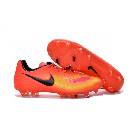 Nike Magista Opus II FG 2016 Uomo Scarpini da Calcio Arancio Nero Giallo