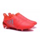Nuove 2016 Adidas X 16+ Purechaos FG Scarpe da Calcetto Rosso Metallica
