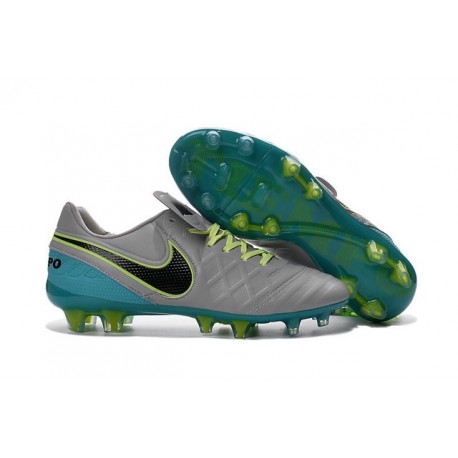 Scarpa Calcio Nuovi Nike Tiempo Legend VI FG Con Tacchetti Bianco Blu Nero