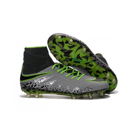 Scarpa da Calcio Nike Hypervenom Phantom 2 FG ACC Platino Puro Verde Nero