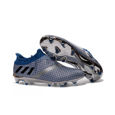 Scarpa da Calcio adidas Messi 16+ Pureagility FG Uomo Metallico Nero Blu