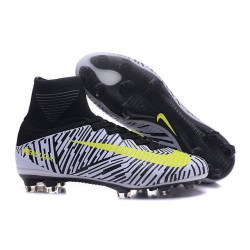Nike Scarpe da Calcio Nuove 2016 Mercurial Superfly V FG Bianco Nero Giallo