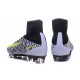 Nike Scarpe da Calcio Nuove 2016 Mercurial Superfly V FG Bianco Nero Giallo