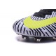 Nike Scarpe da Calcio Nuove 2016 Mercurial Superfly V FG Bianco Nero Giallo