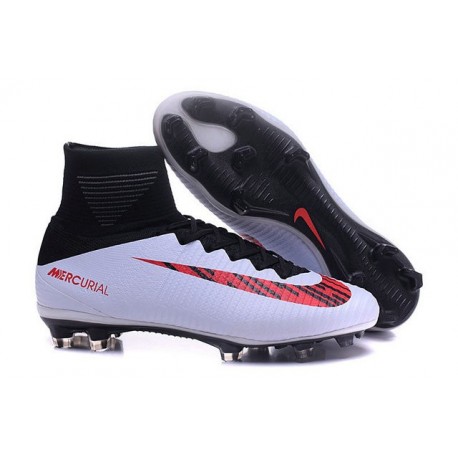 Nike Mercurial Superfly 5 FG Scarpa da Calcio Uomo Bianco Rosso