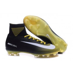Nike Mercurial Superfly 5 FG Scarpa da Calcio Uomo Nero Giallo Bianco
