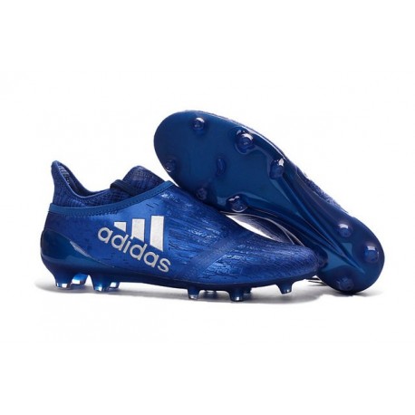 Adidas X 16+ Purechaos FG Nuovo Scarpa da Calcio Blu Metallico