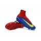 Nike Mercurial Superfly 5 FG Scarpa da Calcio Uomo Blu Rosso Giallo