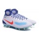 Scarpe da Calcio Nuovo Nike Magista Obra II FG ACC Bianco Blu Rosso