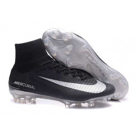 Scarpe Nuovo Nike Mercurial Superfly V FG ACC Nero Metallico