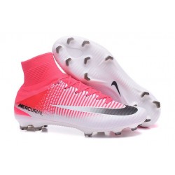 Nike Mercurial Superfly V FG Scarpa Calcio Rosa Bianco Nero