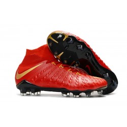Nike Scarpe Calcio Hypervenom Phantom III DF FG Uomo - Rosso Oro
