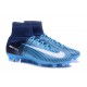 Nike Scarpe 2017 Mercurial Superfly V FG Uomo Blu Nero Bianco