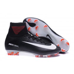 Nike Scarpe 2017 Mercurial Superfly V FG Uomo Nero Bianco