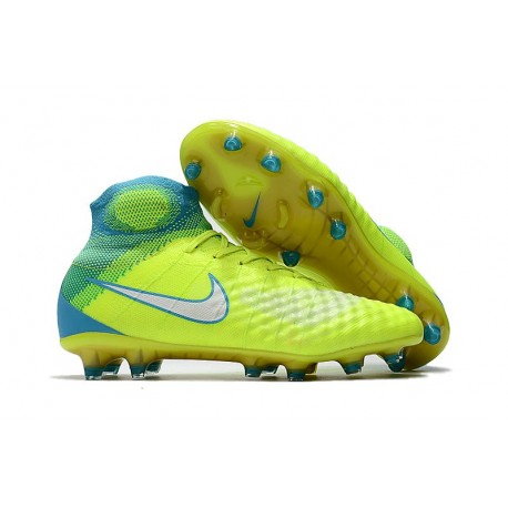 Nike Magista Obra II FG Scarpe da Calcio per terreni duri Volt Blu