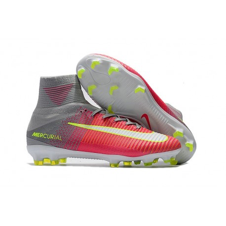 Nike Scarpe 2017 Mercurial Superfly V FG Uomo Rosa Grigio