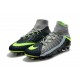 Nike Hypervenom Phantom III Dynamic Fit FG Scarpa da Calcio Air Max Nero Grigio Verde