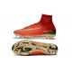 Nike Scarpe 2017 Mercurial Superfly V CR7 FG Uomo Rosso Oro