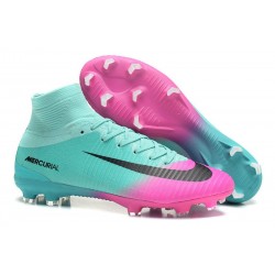 Nuovo Scarpa Calcio Nike Mercurial Superfly 5 FG ACC - Blu Rosa Nero