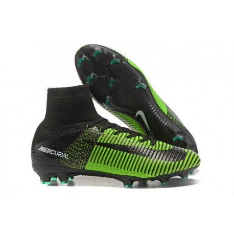 Nuovo Scarpa Calcio Nike Mercurial Superfly 5 FG ACC - Verde Nero