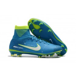 Nuovo Scarpa Calcio Neymar Nike Mercurial Superfly 5 FG ACC - Blu Verde