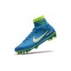 Nuovo Scarpa Calcio Neymar Nike Mercurial Superfly 5 FG ACC - Blu Verde