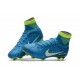 Nuovo Scarpa Calcio Neymar Nike Mercurial Superfly 5 FG ACC - Blu Verde