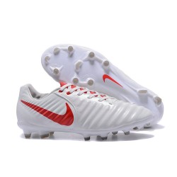 Scarpe Calcio 2017 Nike Tiempo Legend 7 FG Bianco Rosso