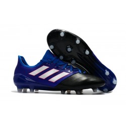 Scarpe da Calcio Uomo adidas Ace 17.1 Leather Fg Blu Bianco Nero