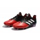 Scarpe da Calcio Uomo adidas Ace 17.1 Leather Fg Nero Rosso Bianco