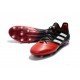 Scarpe da Calcio Uomo adidas Ace 17.1 Leather Fg Nero Rosso Bianco