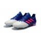 Scarpe da Calcio Uomo adidas Ace 17.1 Leather Fg Blu Rosa Bianco