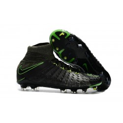 Scarpe Nike Hypervenom Phantom III DF FG Flyknit - Nero Verde