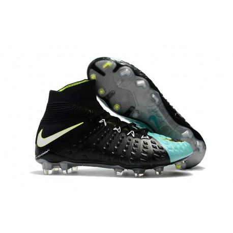 Scarpe Nike Hypervenom Phantom III DF FG Flyknit - Nero Blu