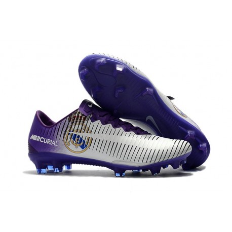 Scarpe da Calcio Nike Mercurial Vapor 11 FG - Real Madrid Bianco Viola
