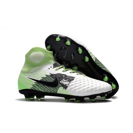 Scarpa da Calcio Nuovo Nike Magista Obra 2 FG ACC Bianco Nero Verde